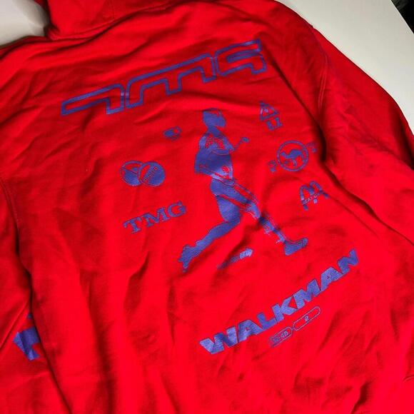 TMG Tiny Meat Gang Walkman Hoodie Red Blue Graphic Pullover Men’s XL Official - Picture 6 of 11